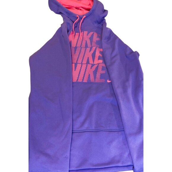 NIKE Hoodie, Long Sleeve Pullover, ThermaFit, Kangaroo Pouch.Sz Med. Purple.READ - Picture 3 of 13